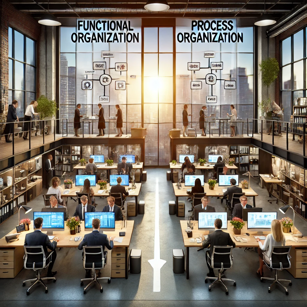 Funktionsorganisation vs. Prozessorganisation
