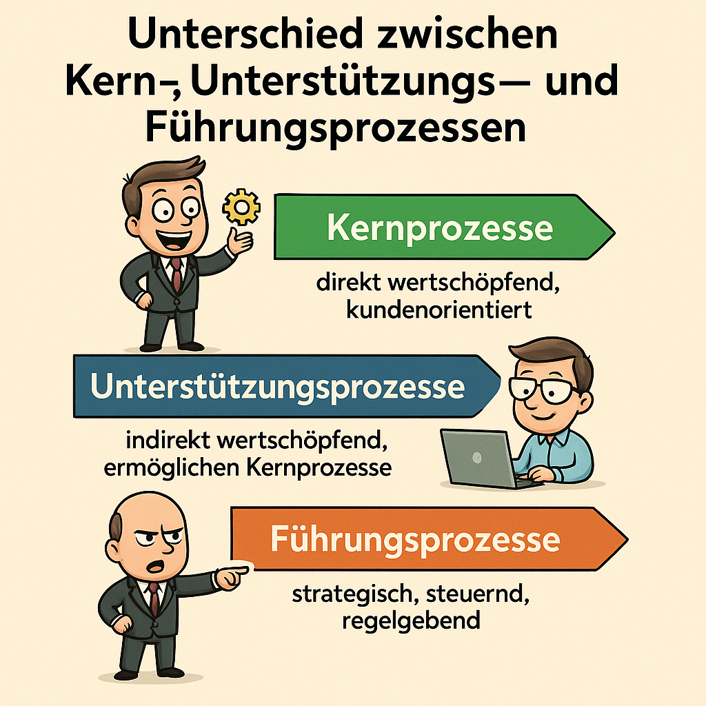 Welche Prozessarten gibt es und wie hängen sie zusammen?