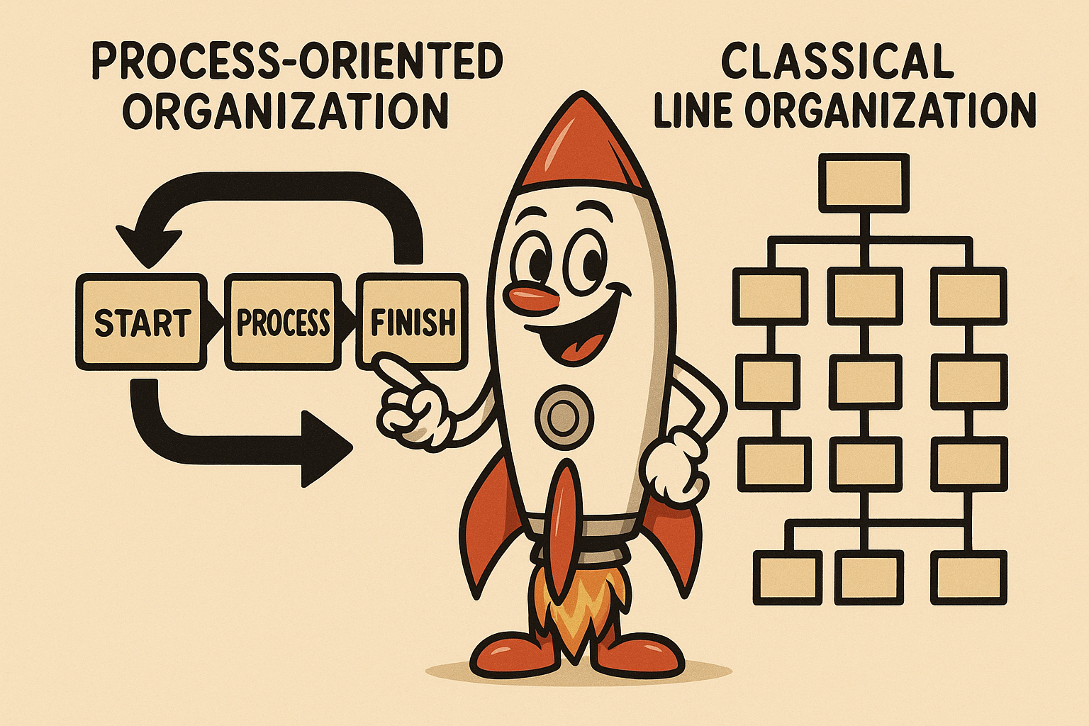 Prozessorientierte vs. klassische Linienorganisation