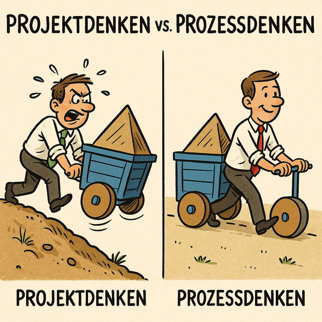 Prozessdenken vs. Projektdenken – Wie passt das zusammen?