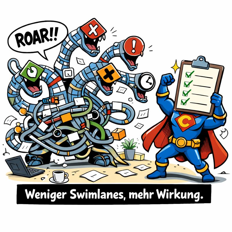 Prozessdokumentation vs. BPMN: Text, Checklisten, Regeln pur