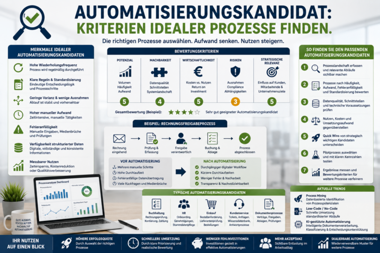 Automatisierungskandidat: Kriterien idealer Prozesse finden