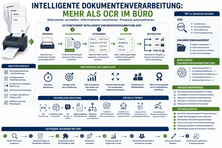 Intelligente Dokumentenverarbeitung: mehr als OCR im Büro