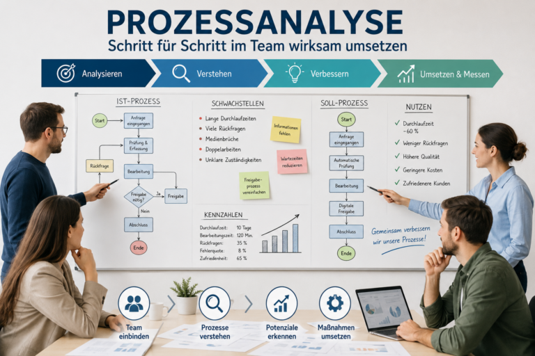 Prozessanalyse: Schritt für Schritt im Team richtig umsetzen!