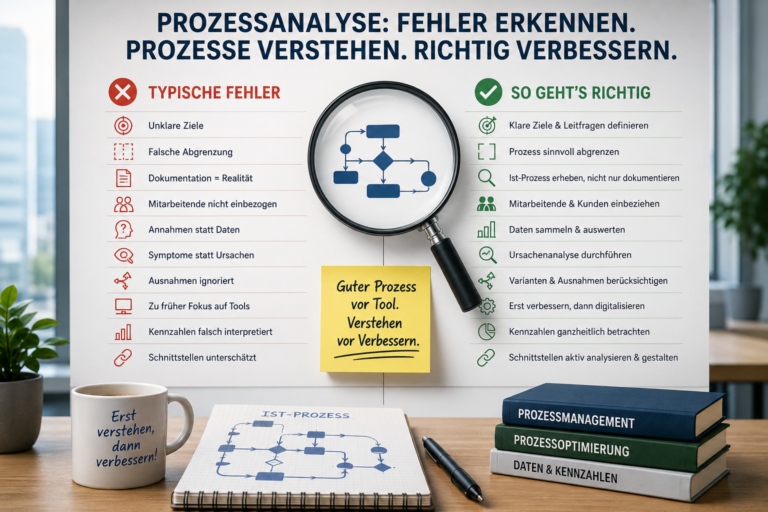 Prozessanalyse: Typische Fehler erkennen und klar vermeiden!