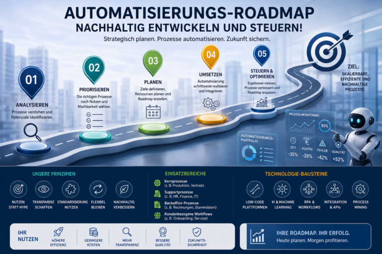 Automatisierungs-Roadmap: Nachhaltig entwickeln und steuern!
